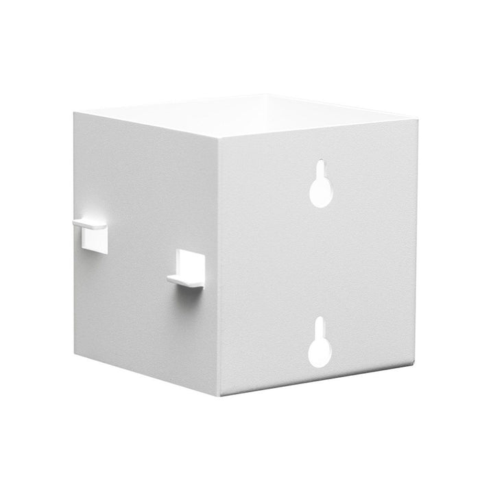 Box with shelf, wall-mounted: 1 pc. - LINE - white with oak shelf