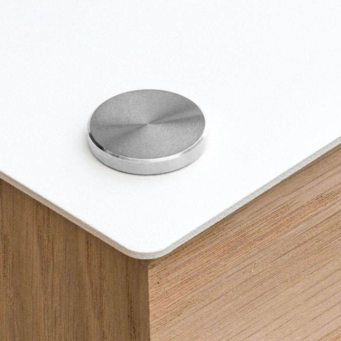 Wand-Nachttisch: 1 Stk. - BESIDE - weiß mit Schublade aus Eichenholz