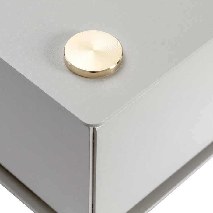 Wand-Nachttisch: 2 Stk. - BESIDE - grau mit grauer Schublade