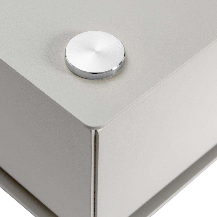 Wand-Nachttisch: 2 Stk. - BESIDE - grau mit grauer Schublade