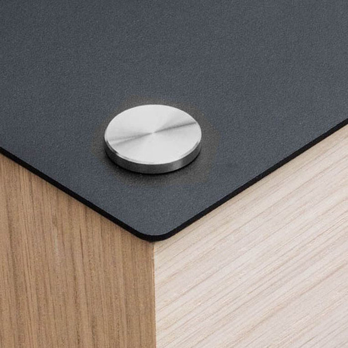 Wand-Nachttisch: 1 Stk. - BESIDE - schwarz mit Schublade aus Eichenholz