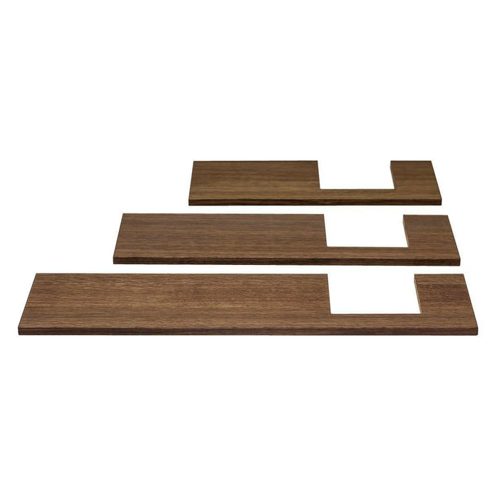 Box with shelf, wall-mounted: 1 pc. - LINE - gray with oak shelf