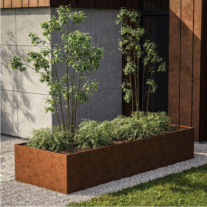 Fuldsvejst Corten Højbed, uden bund
