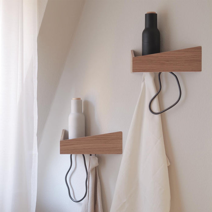 Wand-Nachttisch: 2 Stk. - BESIDE - weiß mit weißer Schublade